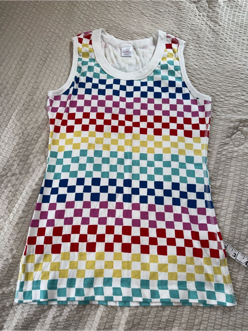 Hanna Andersson Organic Cotton Rainbow Check Tank small